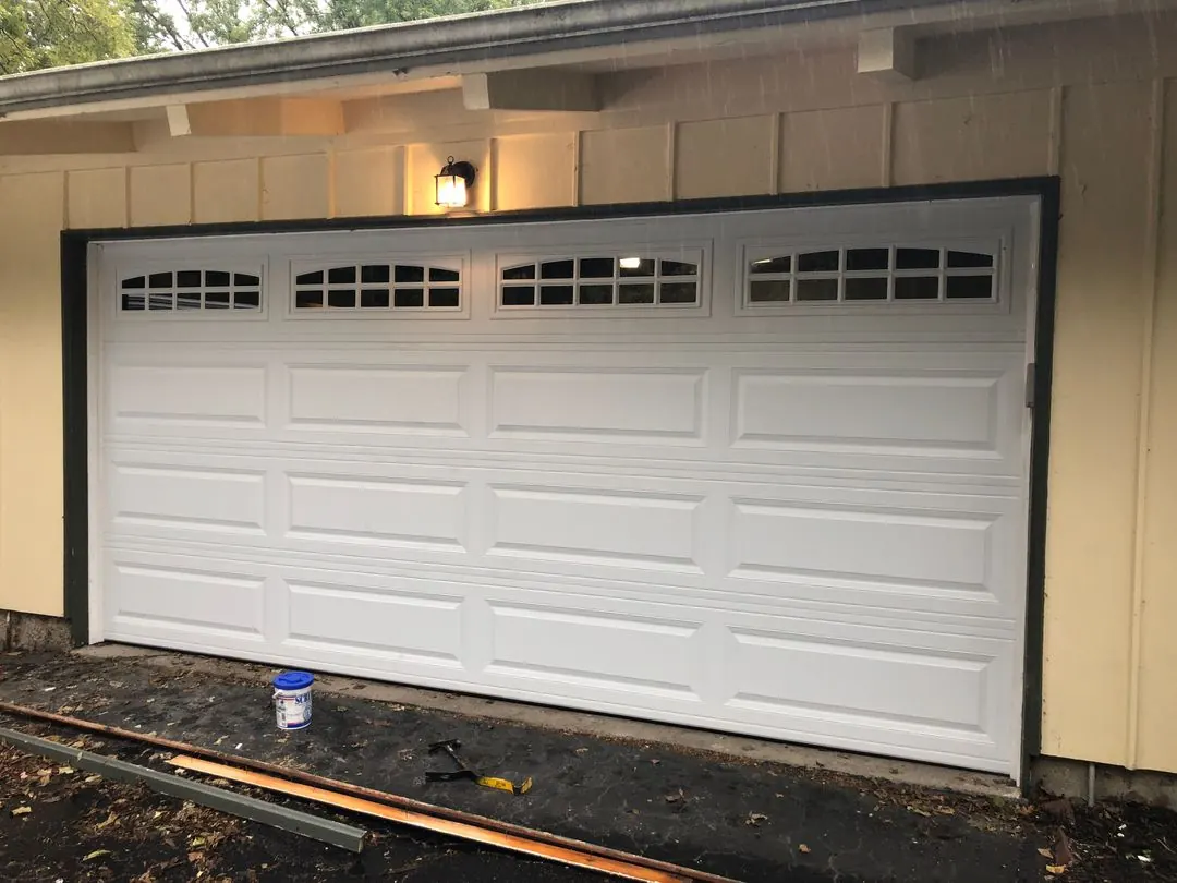 White door with arched-style window inserts